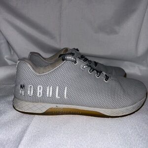 Nobull Superfabric Trainers Crossfit Workout Shoes M 7 W‎ 8.5 US Gray Logo Lace